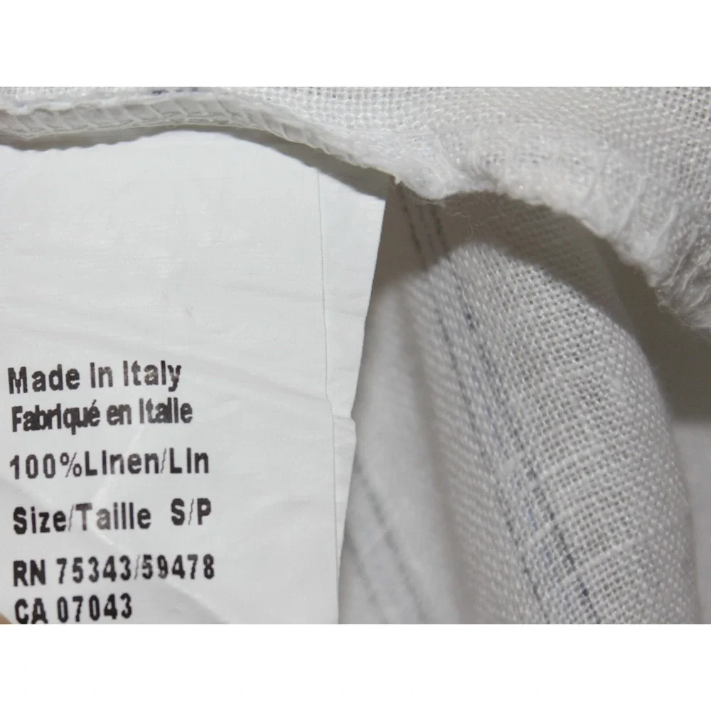 Rosemarie Italy Linen Shirt Dress Relaxed Striped Sardinia Effortless Size Small - Picture 6 of 13